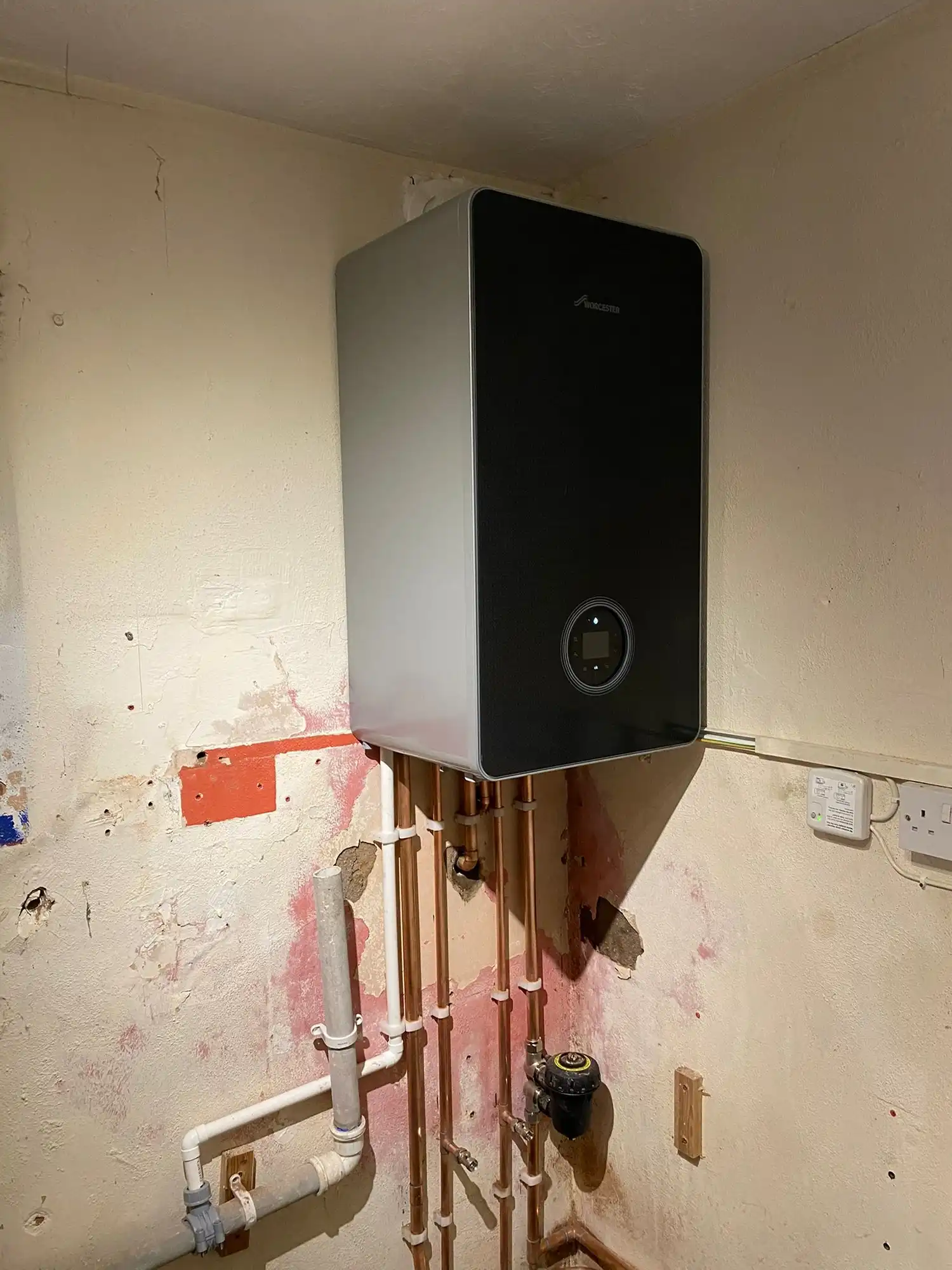 Grey boiler.